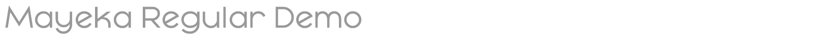 Mayeka font preview